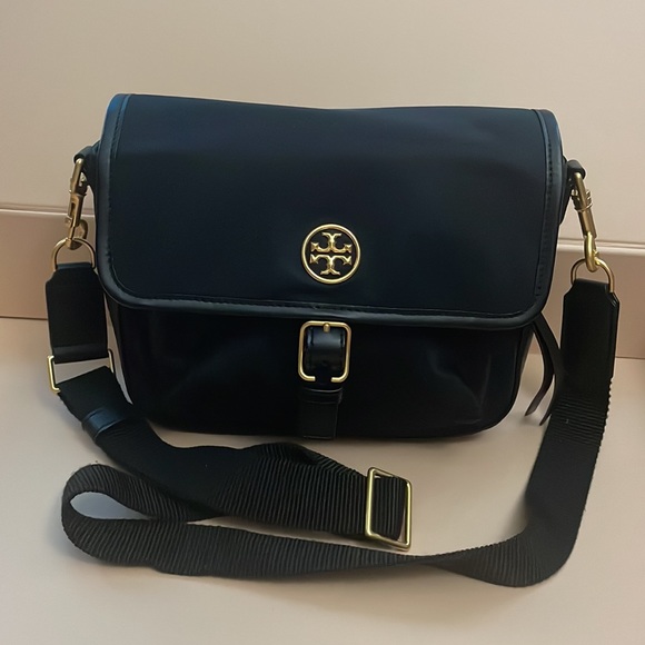 Tory Burch Handbags - Authentic Tory Burch Nylon/Leather Sling Bag